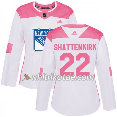 New York Rangers Trikot Kevin Shattenkirk 22 Adidas 2017-2018 Weiß Pink Fashion Authentic - Dame